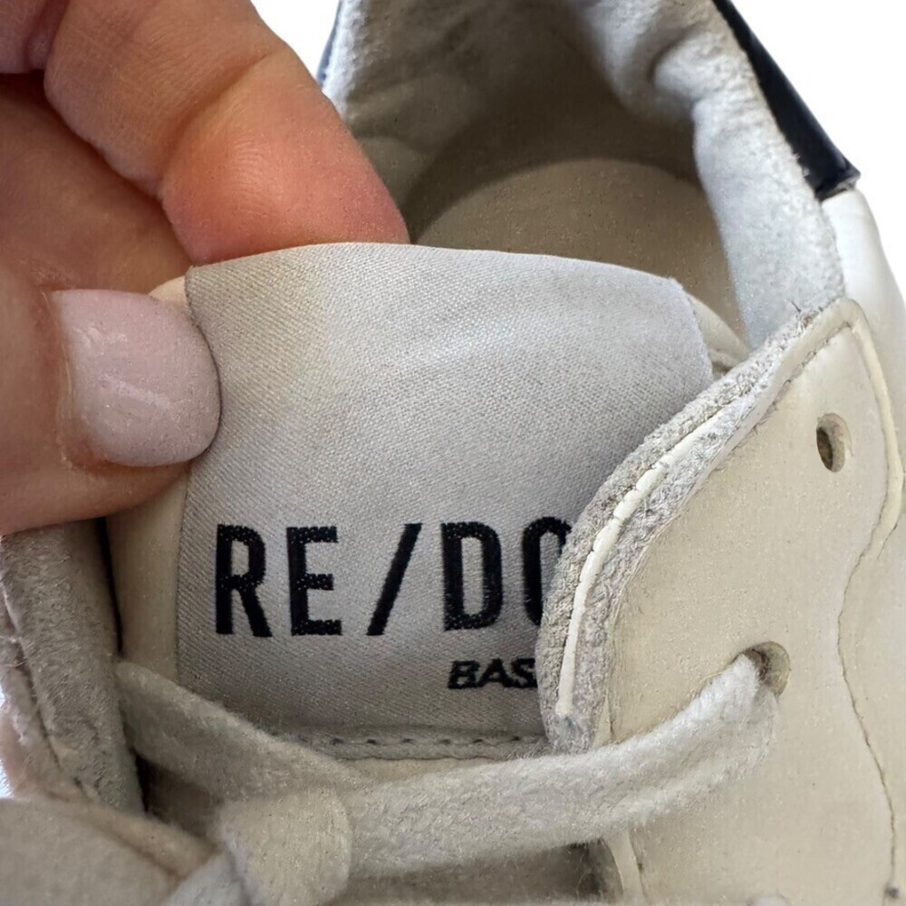 RE/DONE 80s Basketball Shoe White Leather Sneakers Women's Size 37 US 7 Italy - Picture 9 of 15